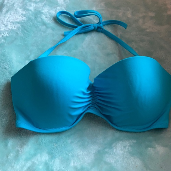 34DD turquoise bikini top gently used VS